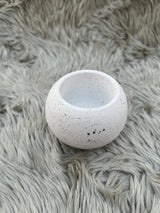 Handmade Jesmonite Speckled Round Pot – Minimalist Decorative Holder for Candles, Plants, Jewelry & Home Decor