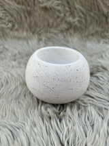 Handmade Jesmonite Speckled Round Pot – Minimalist Decorative Holder for Candles, Plants, Jewelry & Home Decor