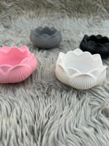 Handmade Jesmonite Lotus Bowl – Luxury Decorative Dish for Jewelry, Candles, & Aesthetic Home Decor