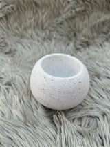 Handmade Jesmonite Speckled Round Pot – Minimalist Decorative Holder for Candles, Plants, Jewelry & Home Decor