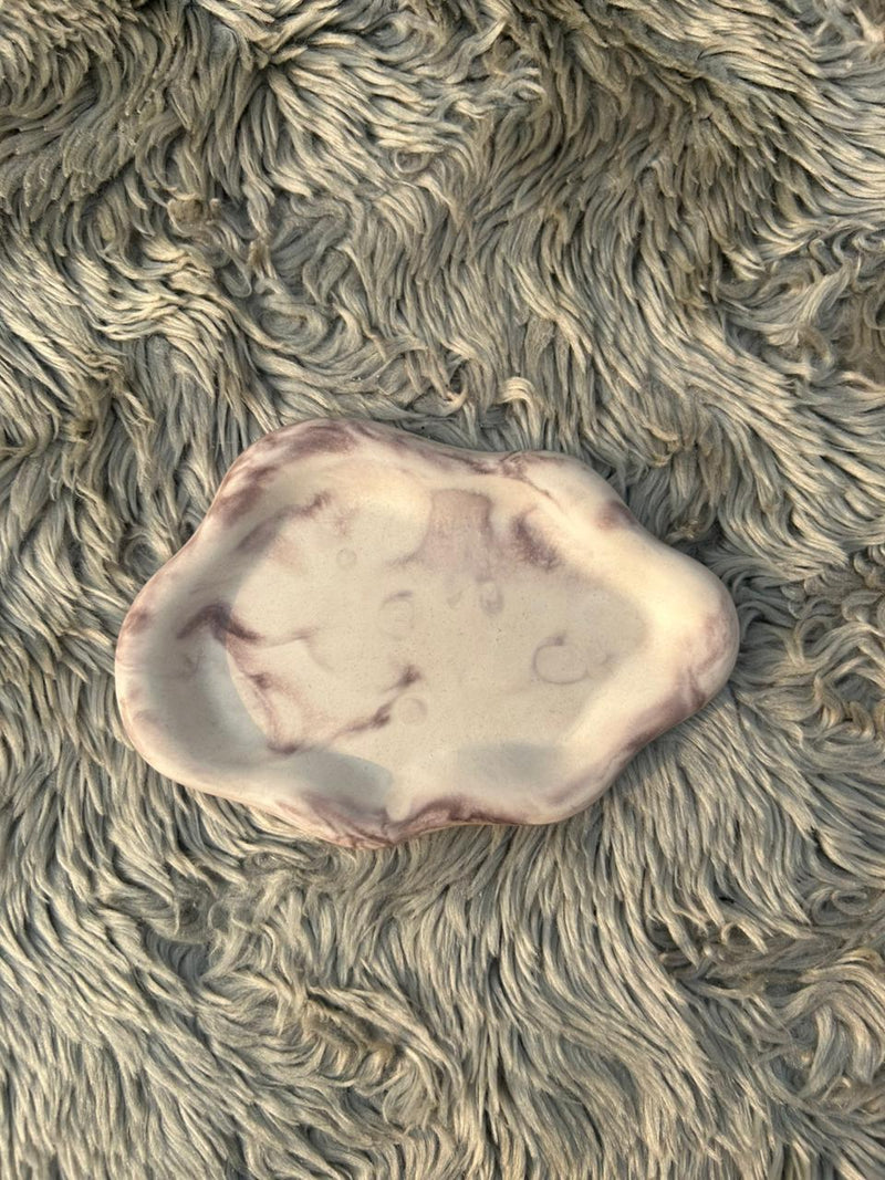 Handmade Jesmonite Marble Trinket Tray – Minimalist Marble Finish Decorative Tray for Jewelry, Candles & Home Décor