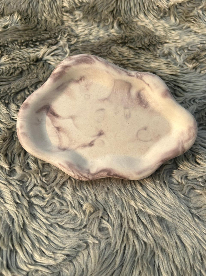 Handmade Jesmonite Marble Trinket Tray – Minimalist Marble Finish Decorative Tray for Jewelry, Candles & Home Décor