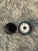 Glowora Handmade Jesmonite Black Ribbed Scented Candle – Luxury Cotton Wick Candle in Reusable Decorative Jar