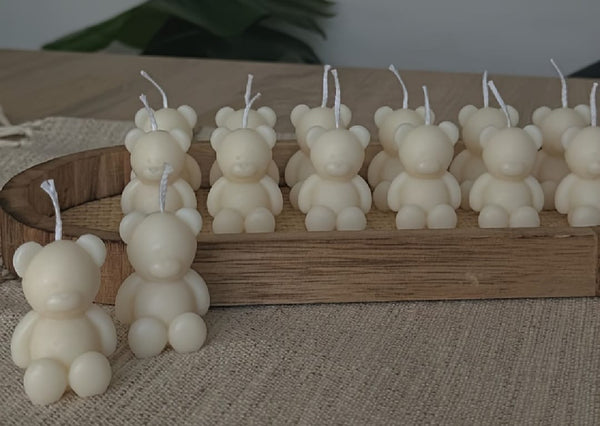 Glowora Mini Teddy Bear Scented Candle Set – Handcrafted Cute Decorative Candles for Home Decor, Gifts & Events | Available in Combos