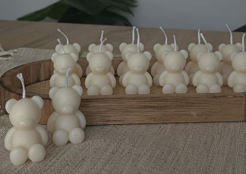 Glowora Mini Teddy Bear Scented Candle Set – Handcrafted Cute Decorative Candles for Home Decor, Gifts & Events | Available in Combos