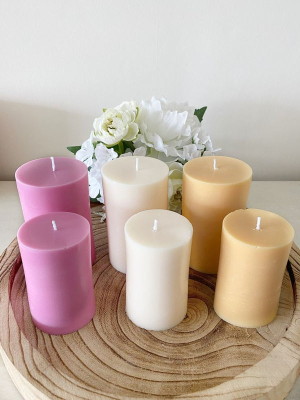 Glowora Luxe Handcrafted Pillar Candle – Long-Lasting, Smokeless, Home Decor Scented Candle for Relaxing & Aromatic Ambience