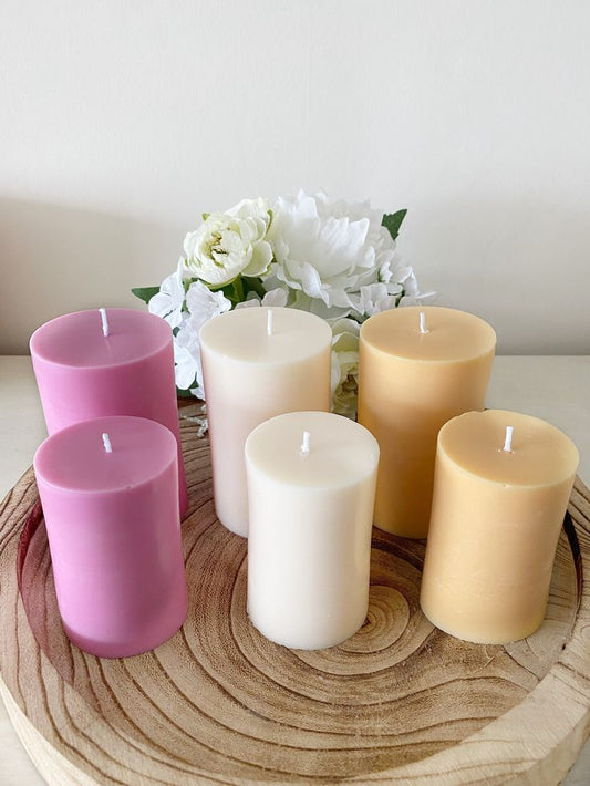 Glowora Luxe Handcrafted Pillar Candle – Long-Lasting, Smokeless, Home Decor Scented Candle for Relaxing & Aromatic Ambience